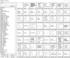 Font Browser 01 Main Window