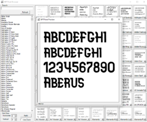 Font Browser 2 Detail Window