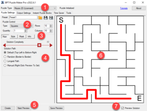Mazes 2D Squares Main