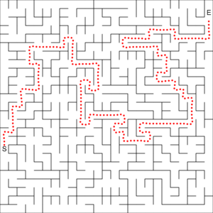 Mazes 2D Squares Random Dashed