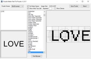 Puzzle Maker Nonogram Text One Word