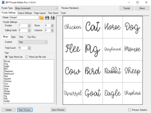 Bingo - Using Text