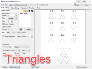 Triangles Pyramid Puzzle Page Screenshot