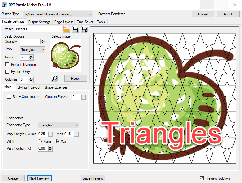 Jigsaw Non-perfect Triangles Screenshot