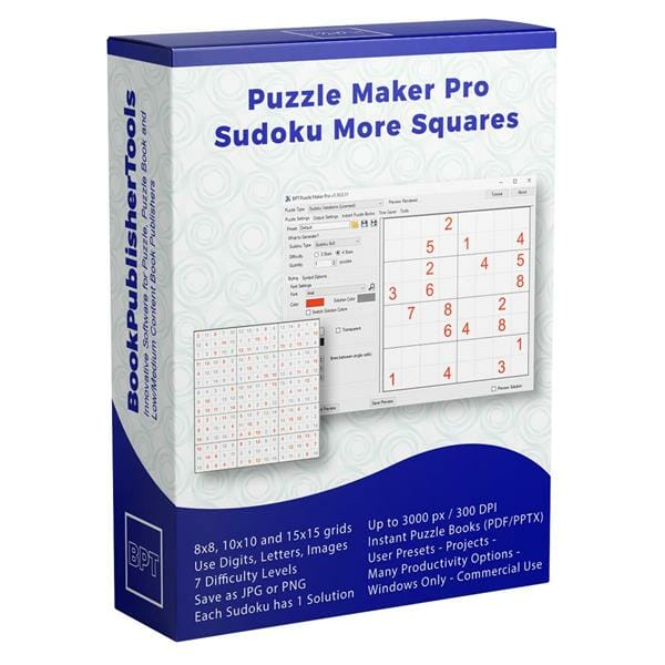 Sudoku More Squares Software Box
