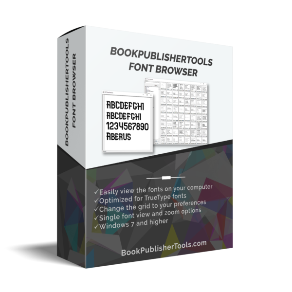 BookPublisherTools Font Browser software box