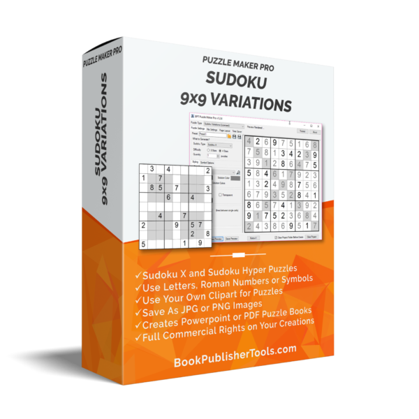 Puzzle Maker Pro - Sudoku 9x9 Variations software box