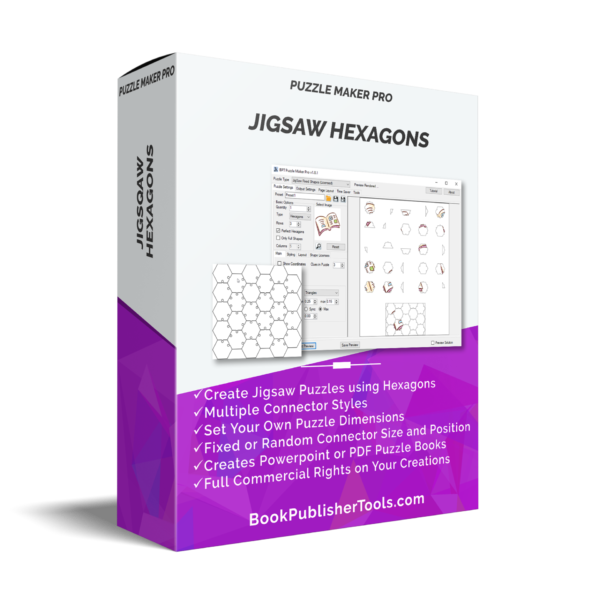 Puzzle Maker Pro JigSaw Hexagons software box