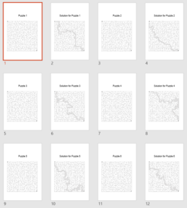 Mazes Instant Puzzle Books page layout