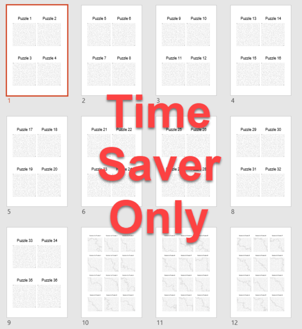 Mazes Time Saver Instant Puzzle Books page layout