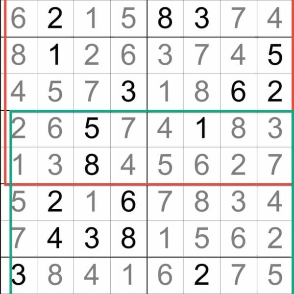 Sudoku 6x6 Twins Overlapping Grids Illustration