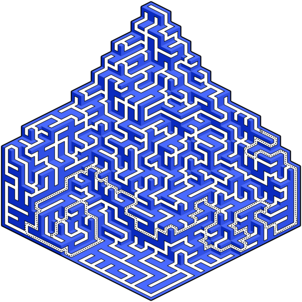 Blue Surface White Path