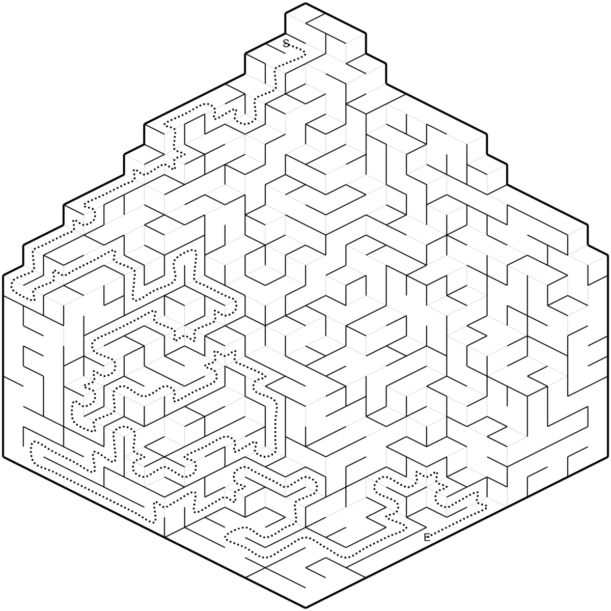 Random Maze with 100% path