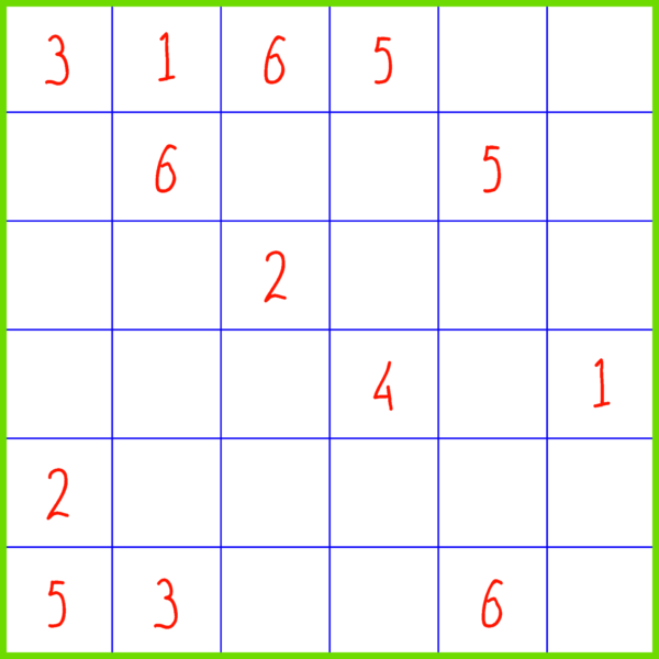 Latin Squares 6x6 with Colors