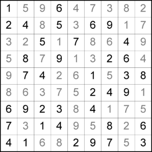 Latin Squares 9x9 Solution