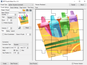 Jigsaw Squares Connector Length Random Screenshot