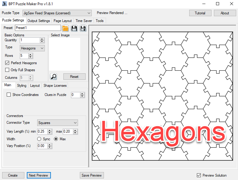 Jigsaw Blank Hexagons Puzzle Screenshot