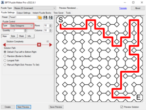 Mazes 2D Easy Octagons