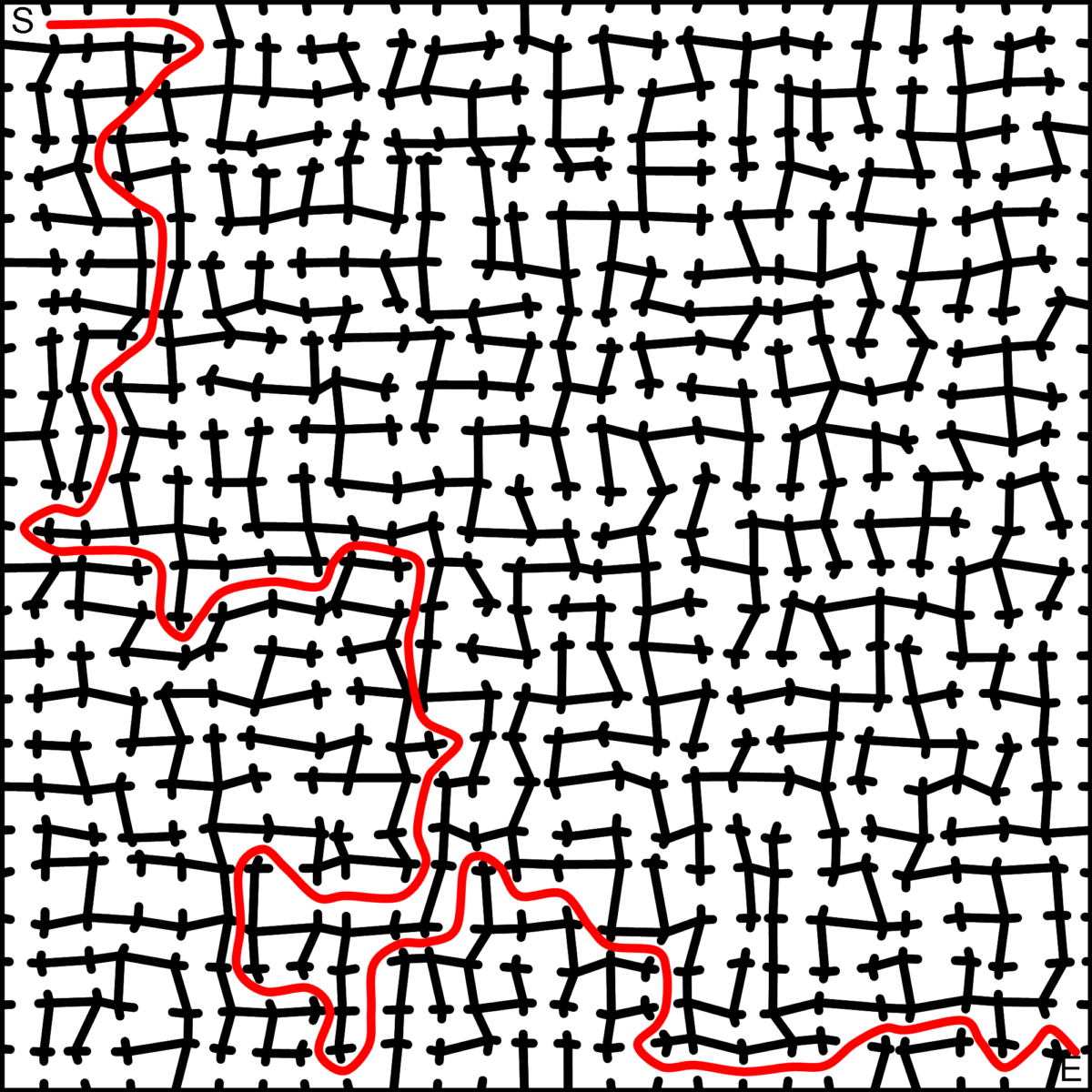Mazes 2D Oblique Random Line Width