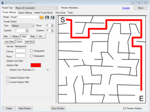 Mazes 2D Oblique Style Colors