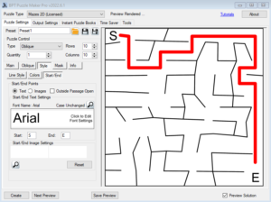 Mazes 2D Oblique Style Start End
