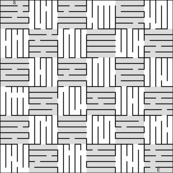 Basket Weave Maze Checker Board