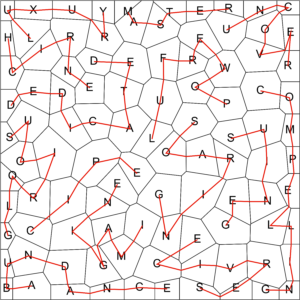 Random Shapes Zig Zag Word Search 10x10 Solution