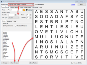 Zig Zag Word Search Overview