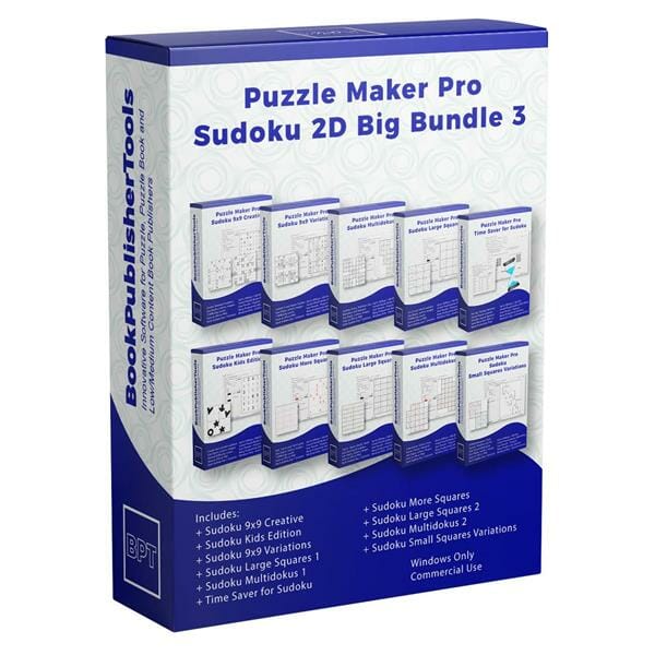 Sudoku 2D Big Bundle 3 Software Box