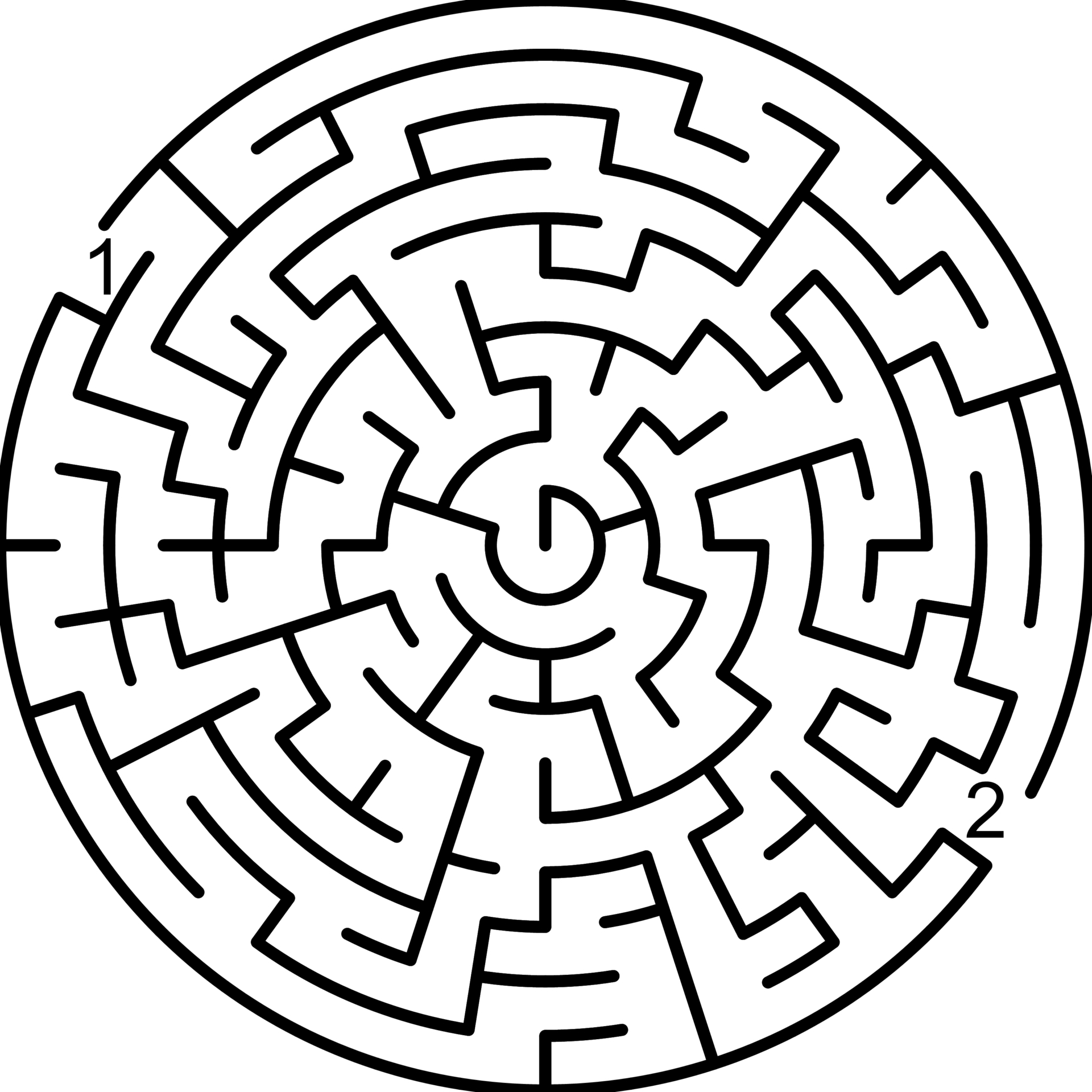 Geometric Mazes - Circle Puzzle