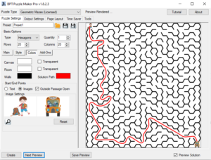 Geometric Mazes - Hexagons - Start End Images