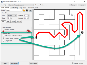 Geometric Mazes -Solution Path Style Random