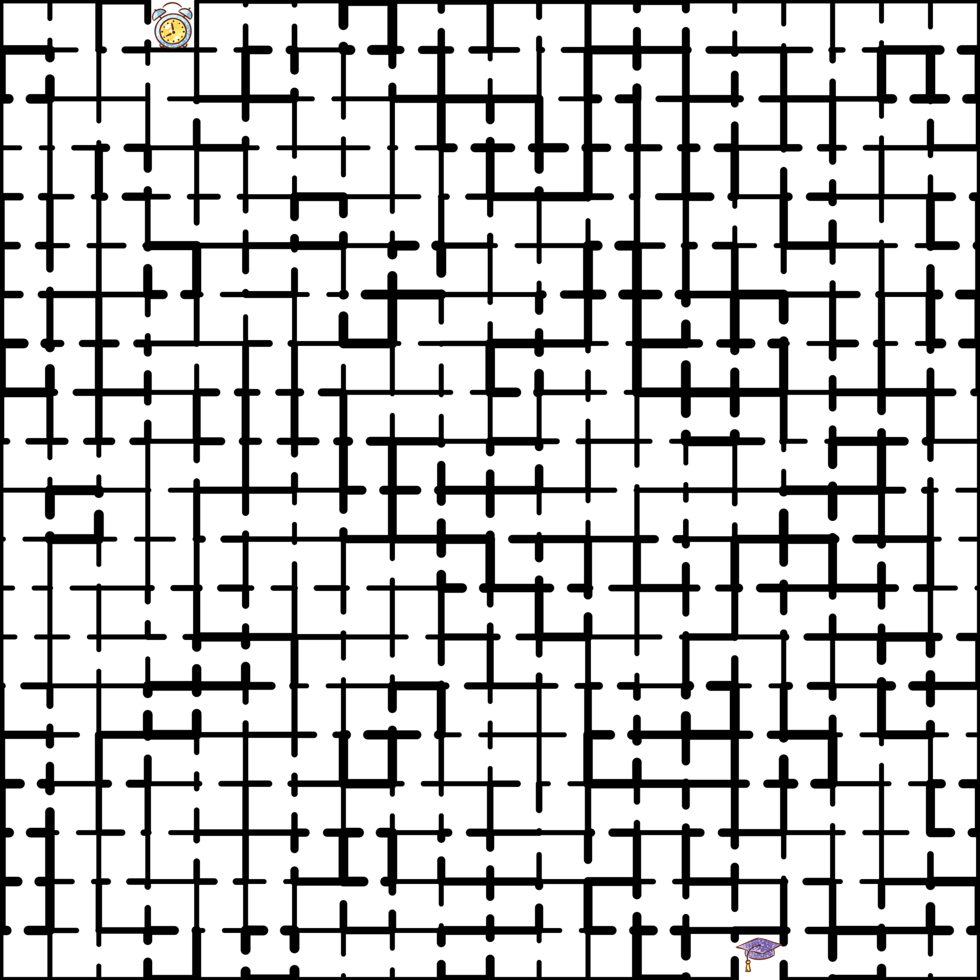 Geometric Mazes - Squares Chaotic
