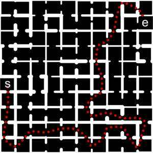 Geometric Mazes - White on Black Example