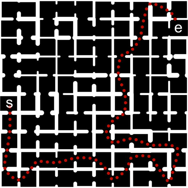 Geometric Mazes - White on Black Example