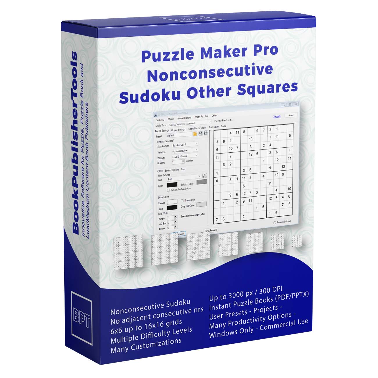 Nonconsecutive Sudoku Other Squares Software Box