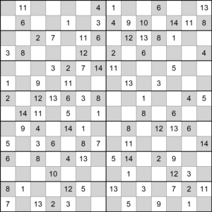 Sudoku 16x16 - Fácil 