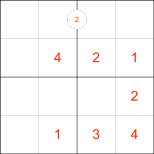 Sudoku 4x4 Difference Example