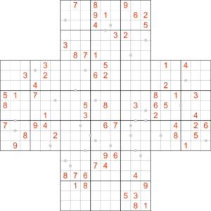 Sudoku Cross Consecutive Example