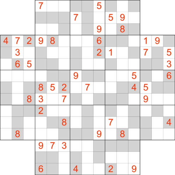 Sudoku Flower Odd Even Example