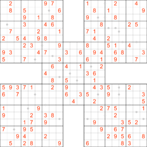 Sudoku Samurai Consecutive Example