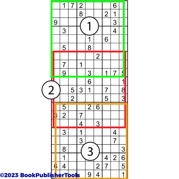 Sudoku Triplets Overlapping Grids