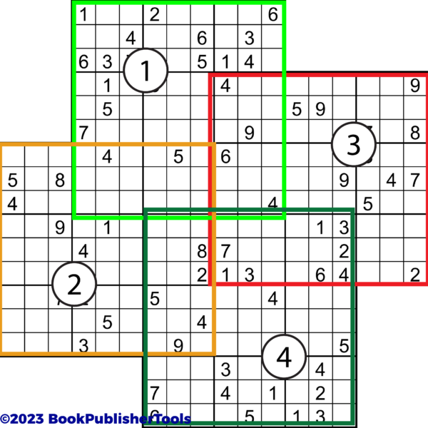 Sudoku WaterWheel Overlapping Grids
