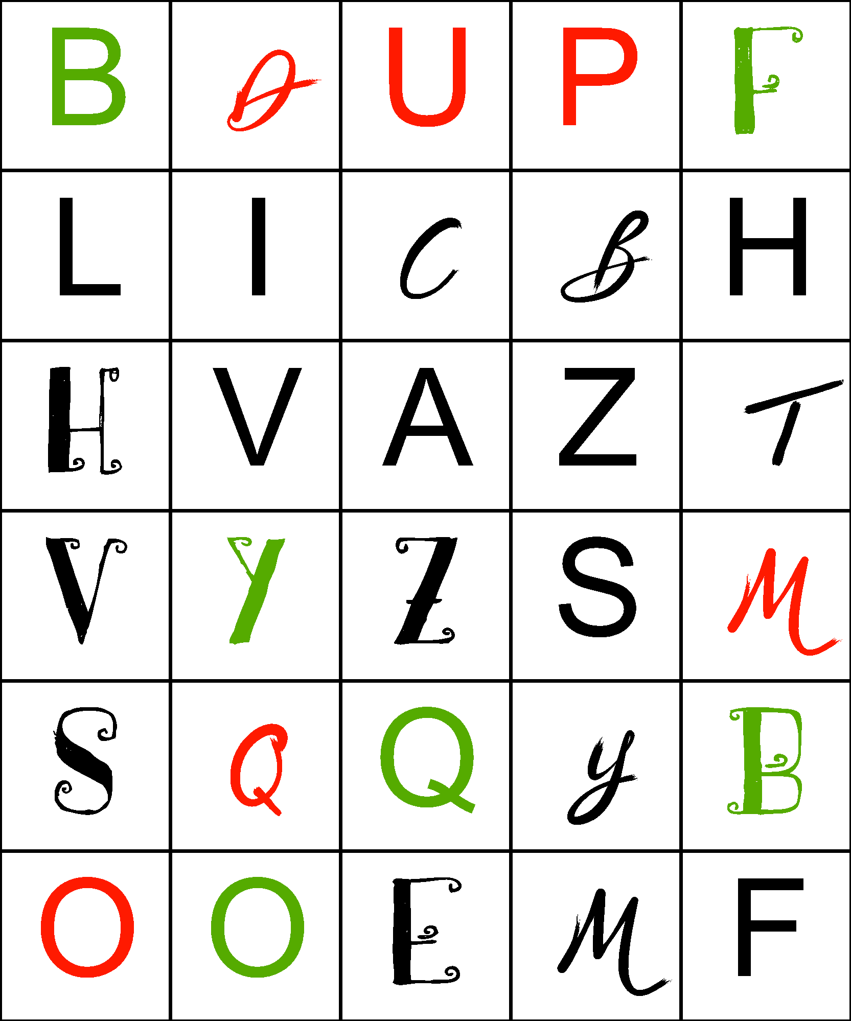 Letterbox Puzzle Colors