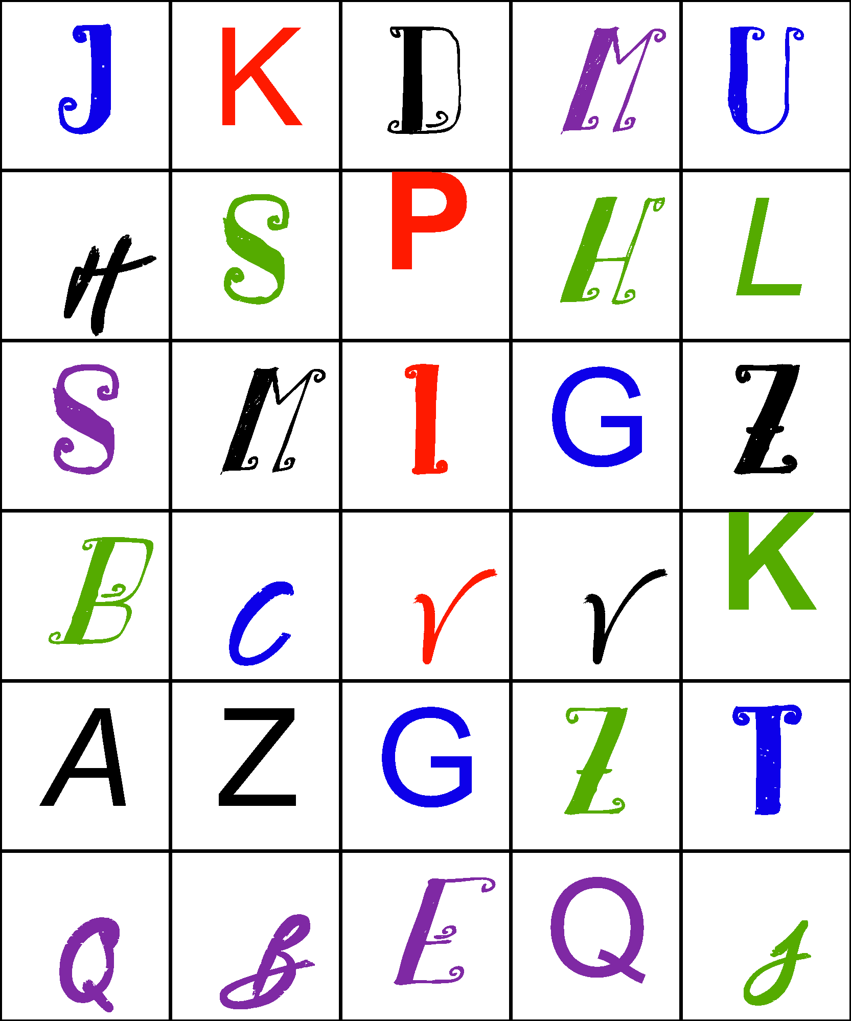 letterbox Puzzle More Colors