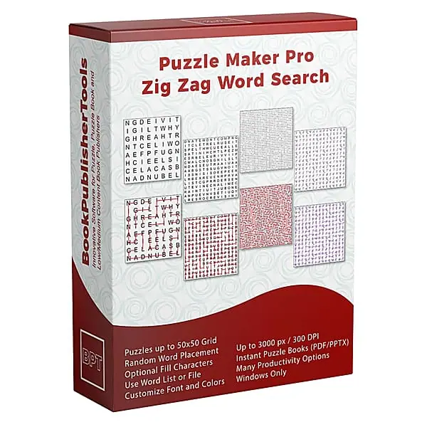 Puzzle Maker Pro - Zig Zag Word Search | BookPublisherTools
