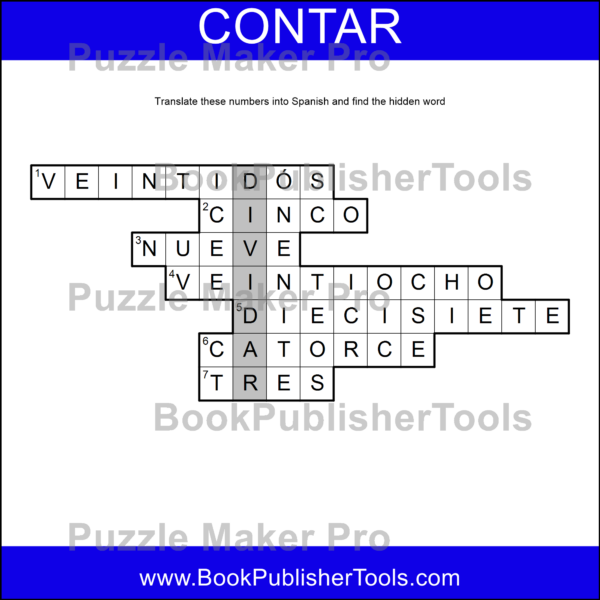 Acrostic Column Example Spanish Words