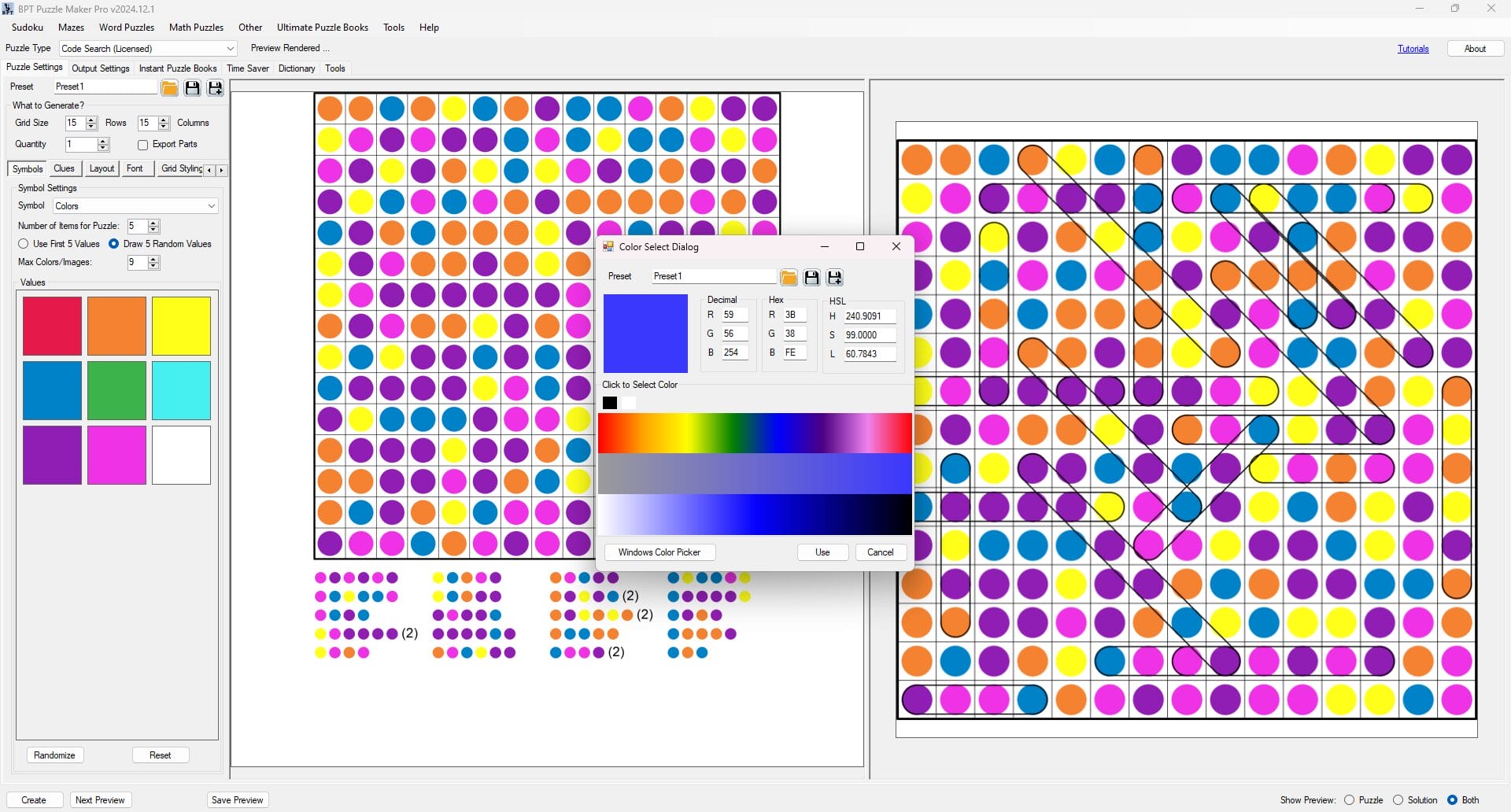 Puzzle Maker Pro - Color Code Search - Image 4