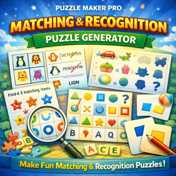 Matching and Recognition Puzzle Generators