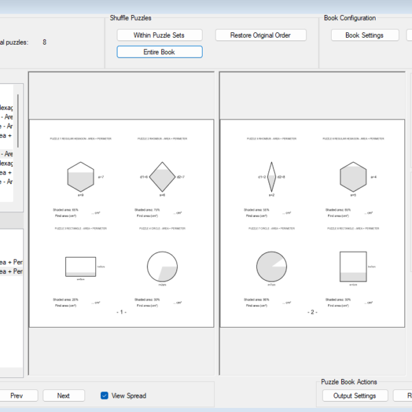 Combine mixed geometry activities into printable workbook-style collections
